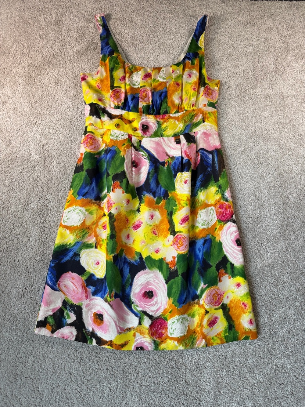 J Crew Collection Sydney Giverny Floral Print 100% Silk Dress Size 8